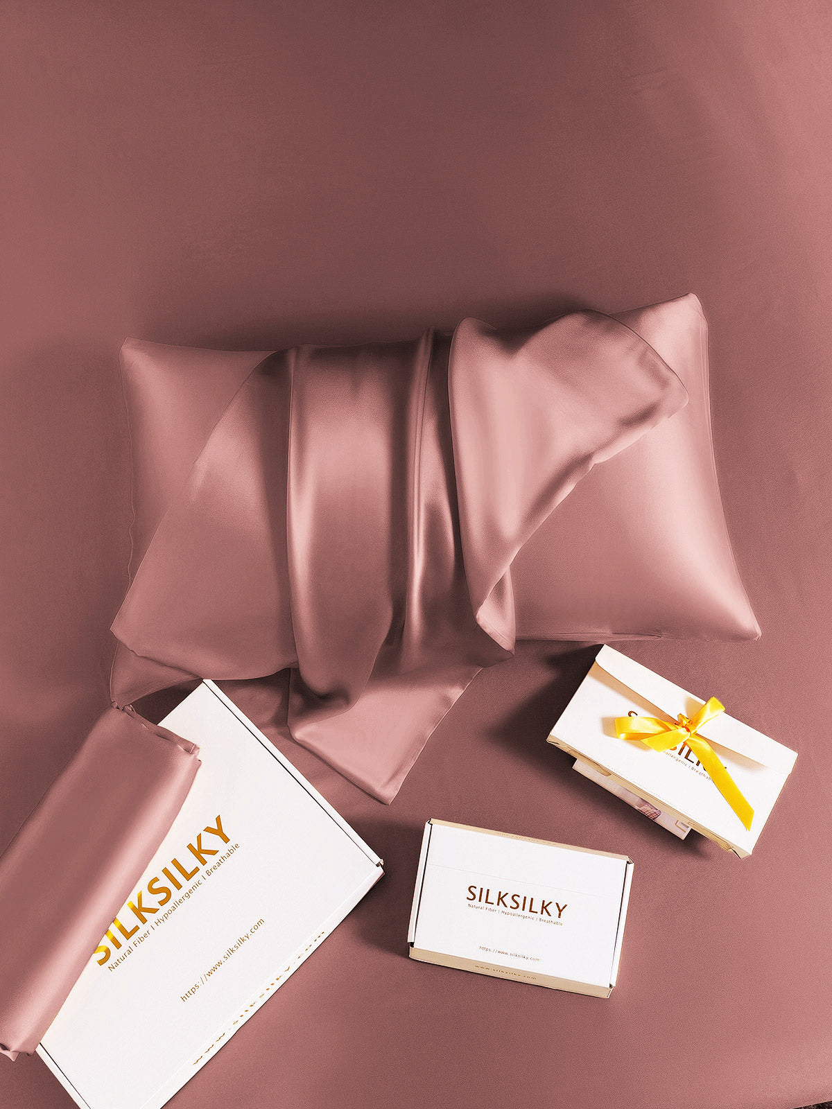[Malva Pálido] SilkSilky-ES 19Momme Seda Pura Pillowcase 005