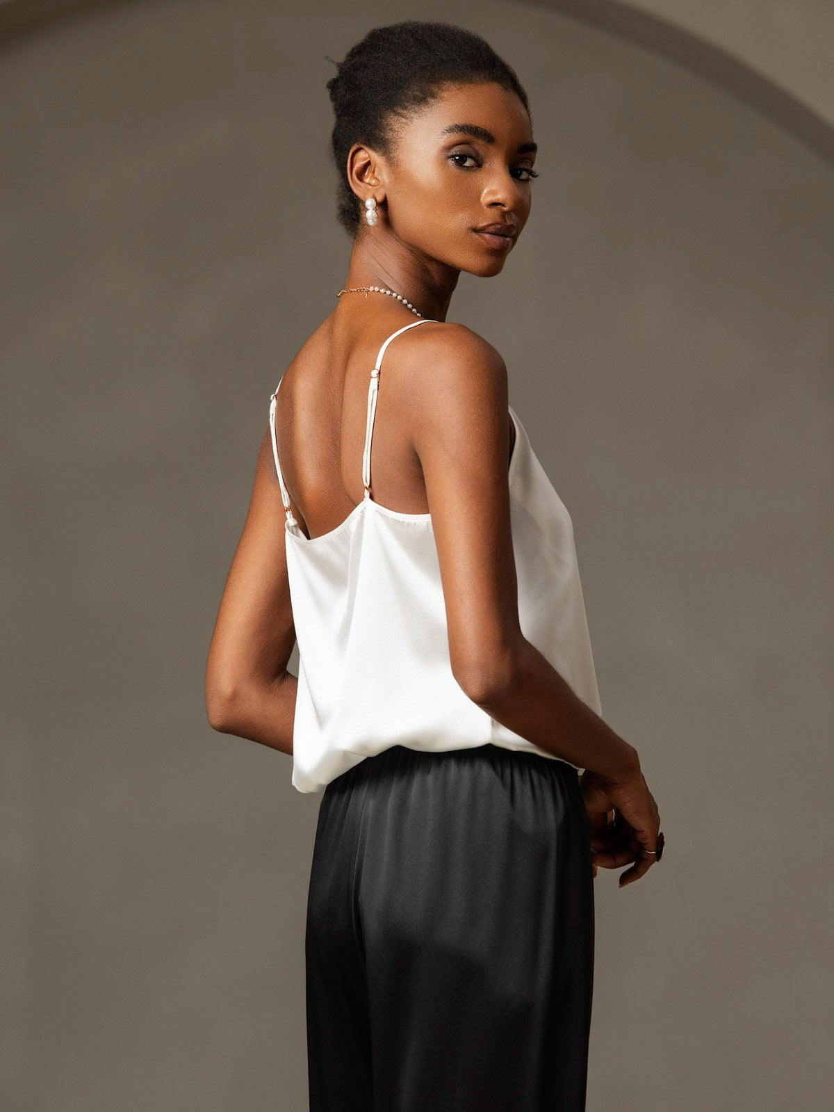 [Blanco] SilkSilky-ES 19Momme Seda Camisoles 004