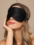 SilkSilky ES 19Momme Seda Pura Eye Mask Negro 003