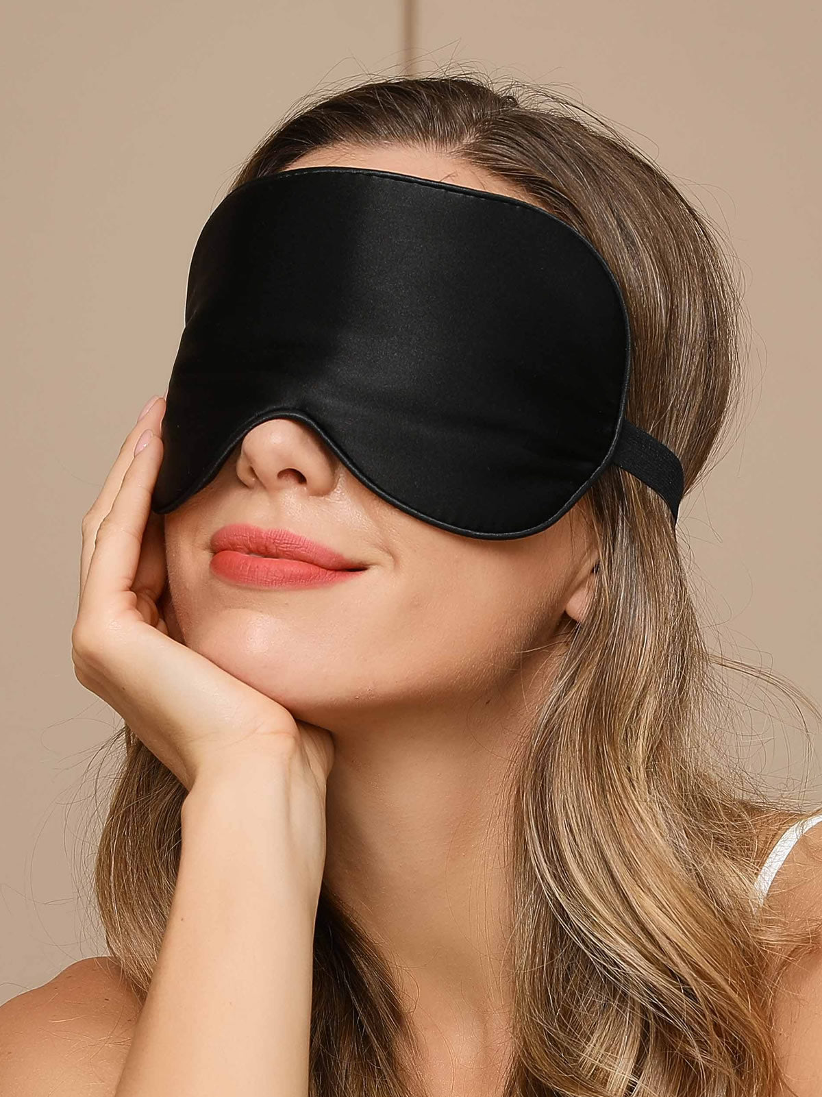 [Negro] SilkSilky-ES 19Momme Seda Pura Eye Mask 003