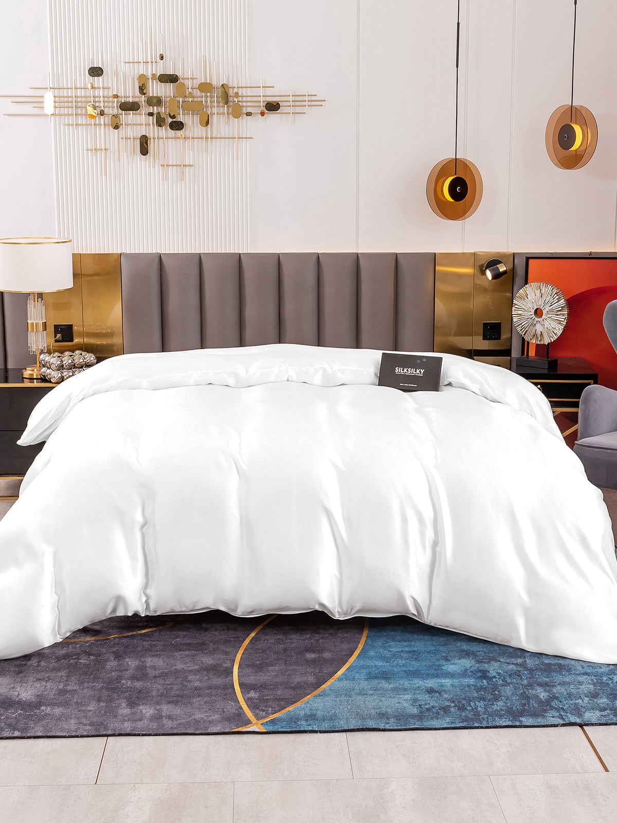 [Blanco] SilkSilky-ES 19Momme Seda Pura Duvet Cover 003