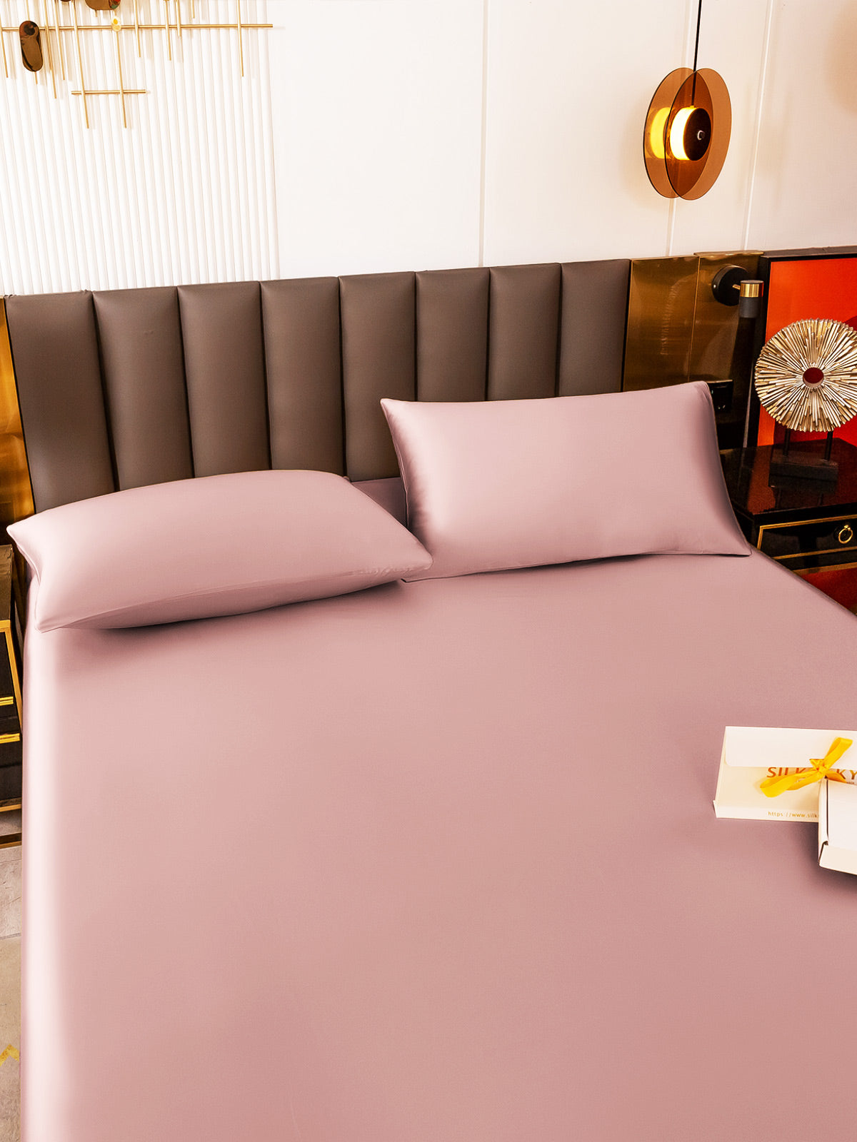 [Malva Pálido] SilkSilky-ES 19Momme Seda Pura Bedding Set 005