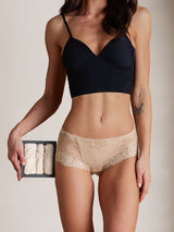 [Beige] SilkSilky-ES Braguitas de Mujer 001