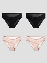 [Negro+Beige] SilkSilky-ES Braguitas de Mujer 003