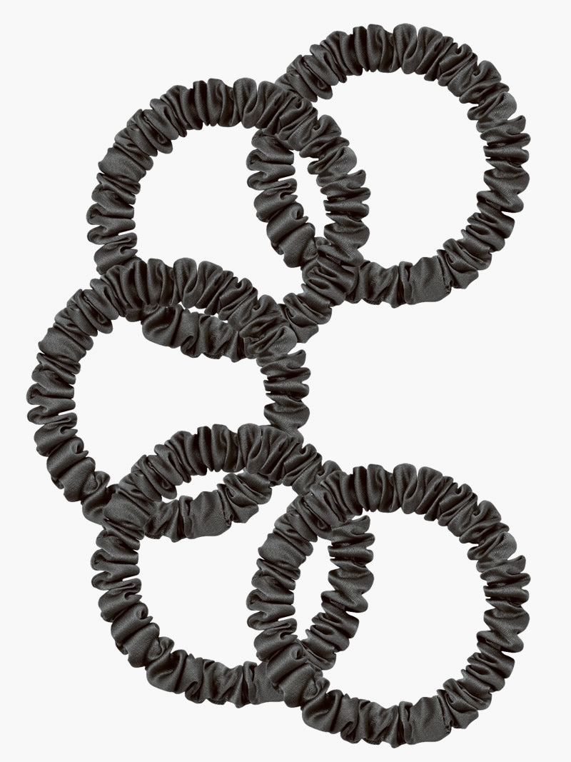 [Negro] SilkSilky-ES 19Momme Scrunchie 003