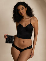 [Negro] SilkSilky-ES 19Momme Braguitas de Mujer 001