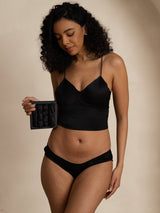 [Negro] SilkSilky-ES 19Momme Braguitas de Mujer 004