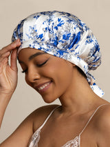 [Porcelana Azul Y Blanca] SilkSilky-ES Gorros De Dormir 001