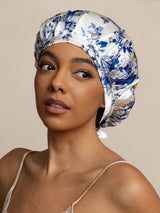 [Porcelana Azul Y Blanca] SilkSilky-ES Gorros De Dormir 002