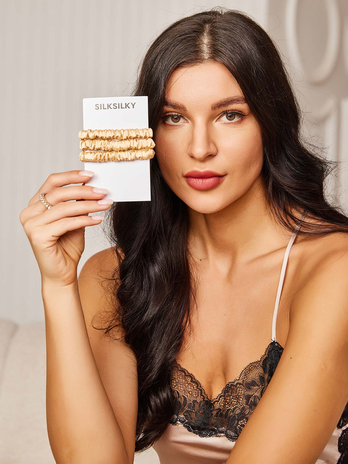 [Champán] SilkSilky-ES 19Momme Scrunchie 001