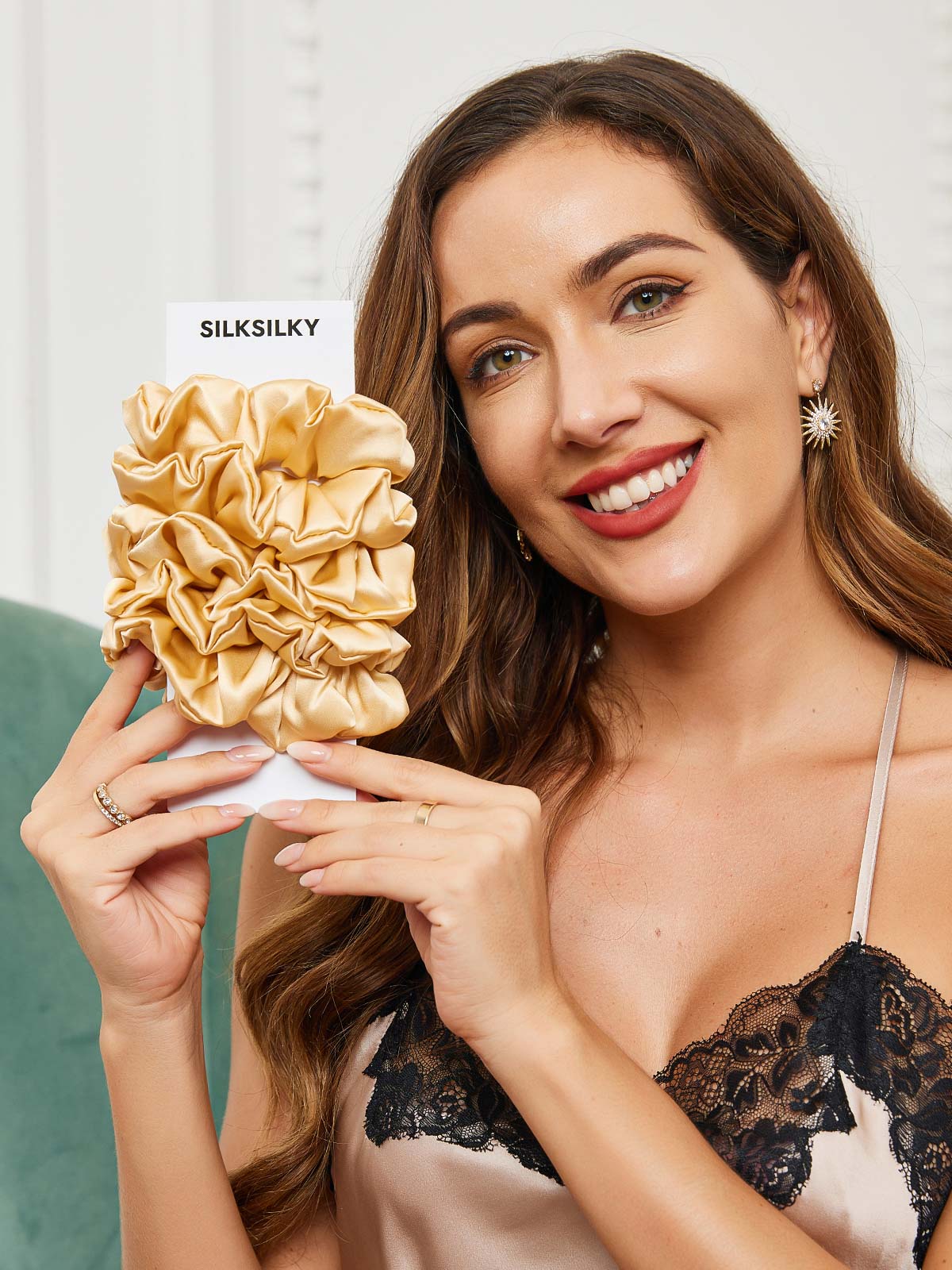 [Champán] SilkSilky-ES 19Momme Scrunchie 002