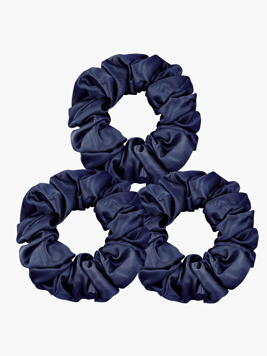 [Azul Oscuro] SilkSilky-ES 19Momme Scrunchie 002