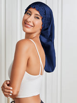 [Azul Oscuro] SilkSilky-ES Seda Pura Sleep Cap 004