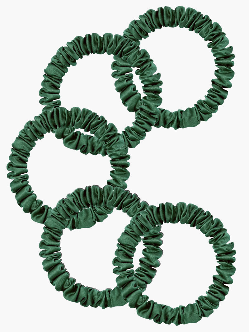 [Verde Oscuro] SilkSilky-ES 19Momme Scrunchie 003