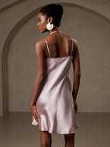 [Lavanda] SilkSilky-ES Spalline Sottili Cuello en V Vestido 002