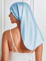 [Azul Claro] SilkSilky-ES Seda Pura Sleep Cap 006