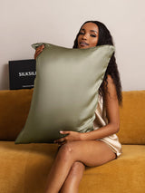 [Verde Oliva] SilkSilky-ES 19Momme Seda Pura Pillowcase 002