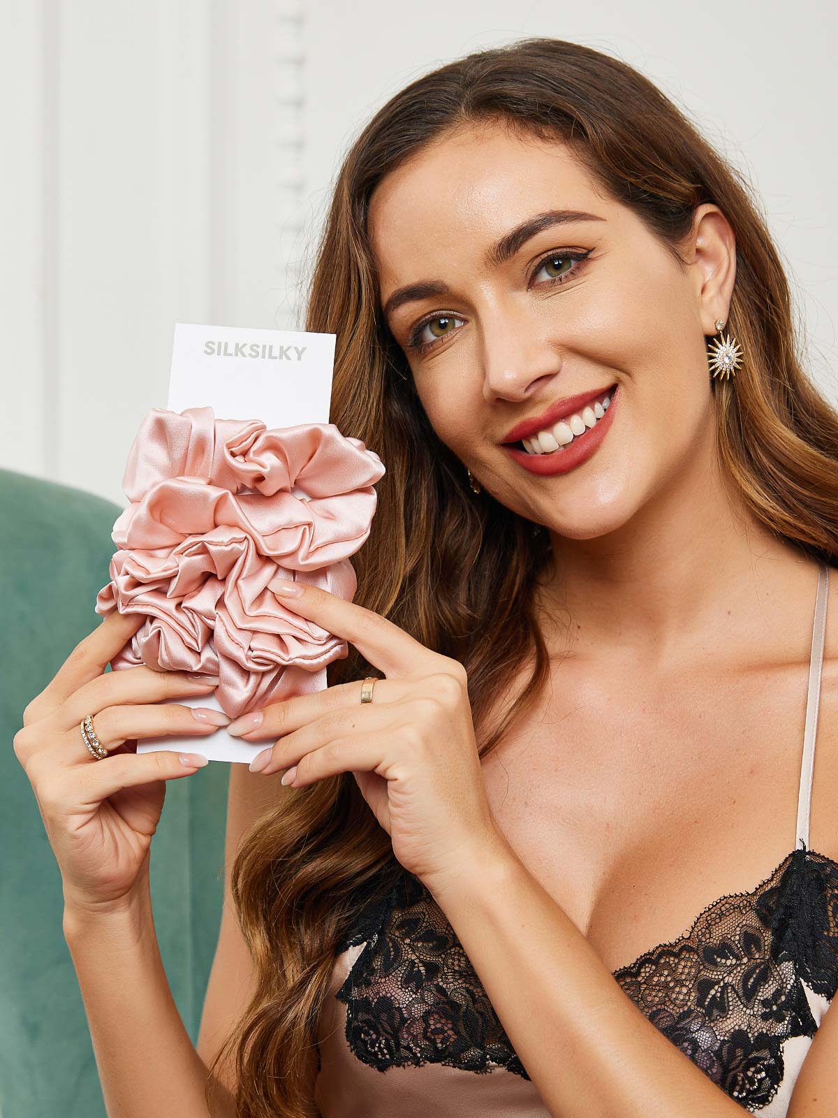 [Rosa] SilkSilky-ES 19Momme Scrunchie 002