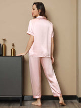 [Rosa] SilkSilky-ES Manga corta Cuello de Muesca Pijamas de mujer 002