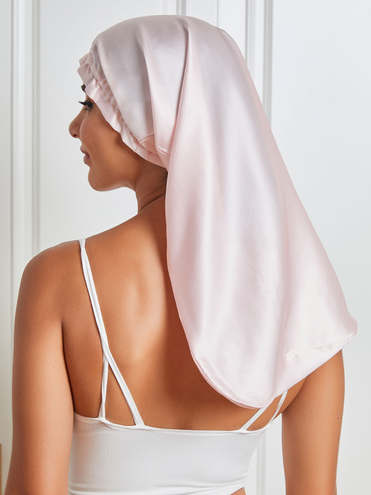 [Rosa] SilkSilky-ES Seda Pura Sleep Cap 002