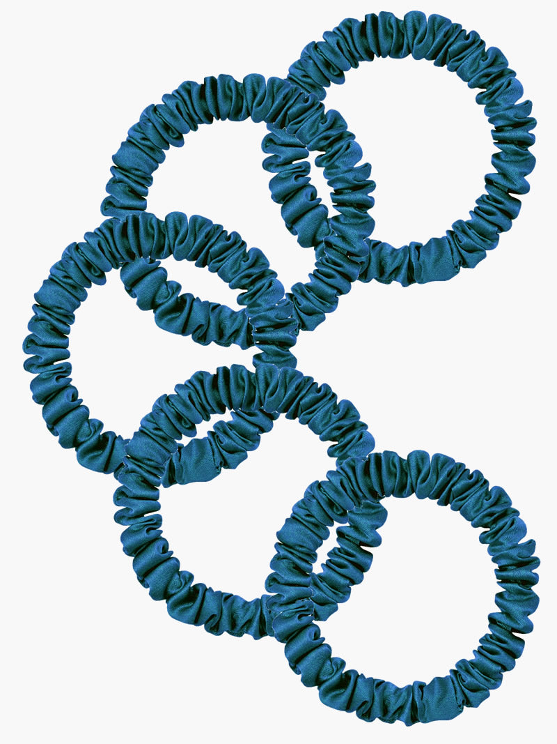 [Azul Real] SilkSilky-ES 19Momme Scrunchie 004