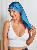 [Azul Real] SilkSilky-ES Seda Pura Sleep Cap 005