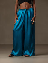 [Azul Real] SilkSilky-ES Pantalones de mujer 001