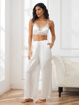 [Blanco] SilkSilky-ES Pantalones de mujer 006