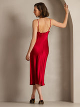 [Vino] SilkSilky-ES Spaghetti Strap Cowl Neck Vestido 002