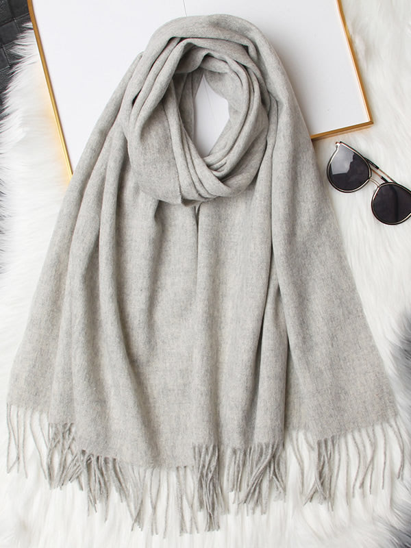 [Gris Claro] SilkSilky-ES Lana Scarf 005