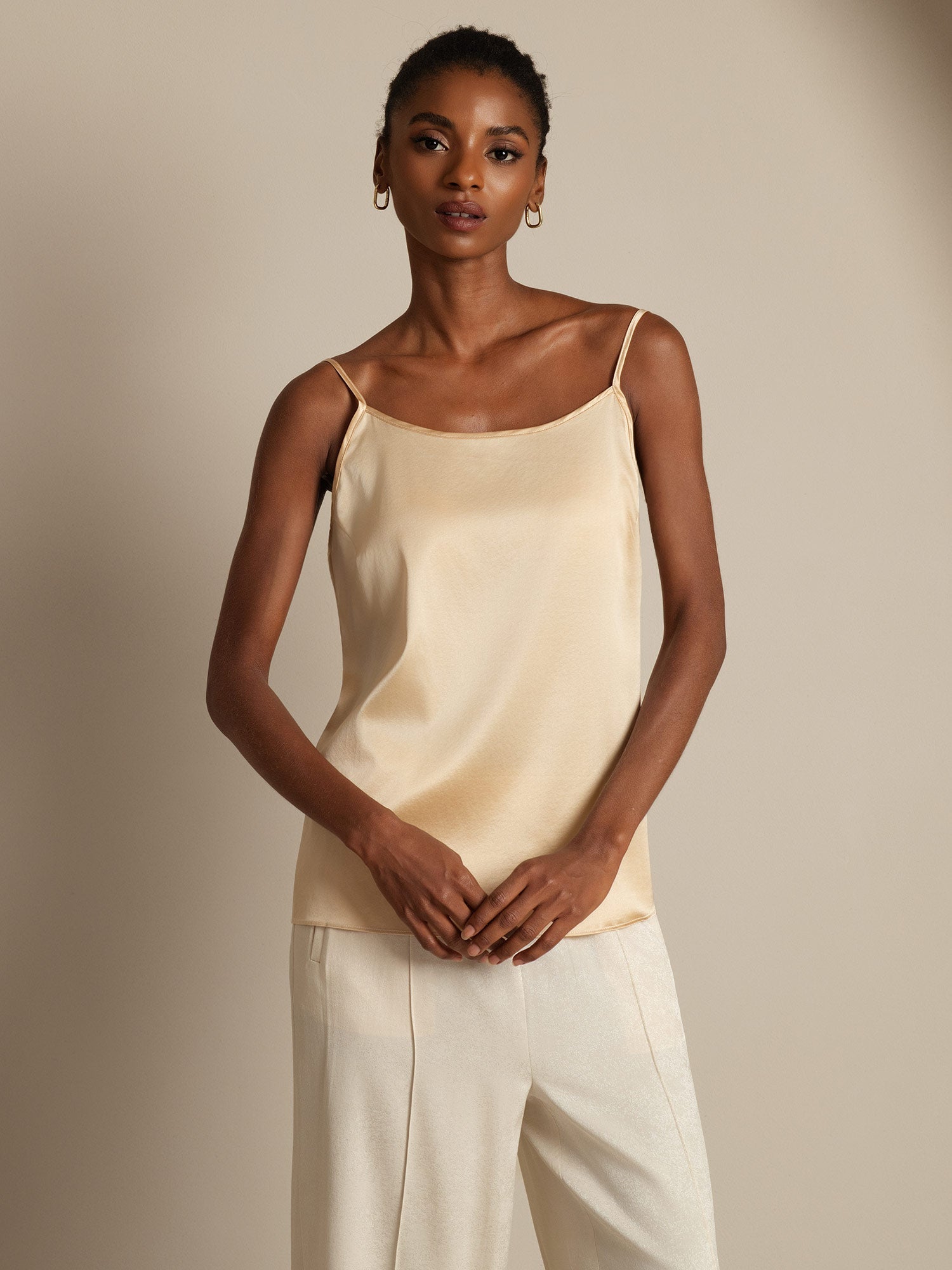 [Champán] SilkSilky-ES 19Momme Seda Camisoles 003