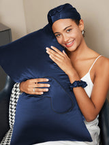 [Azul Oscuro] SilkSilky-ES 19Momme Pillowcase Set 003
