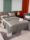 SilkSilky ES 25Momme Seda Pura Bedding Set Gris 004