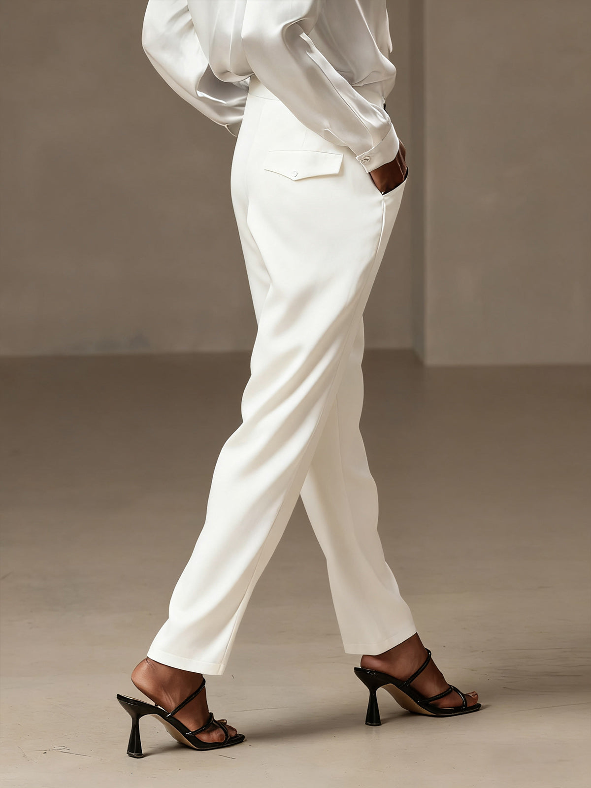 [Blanco] SilkSilky-ES 19Momme Seda Womens Pants 002