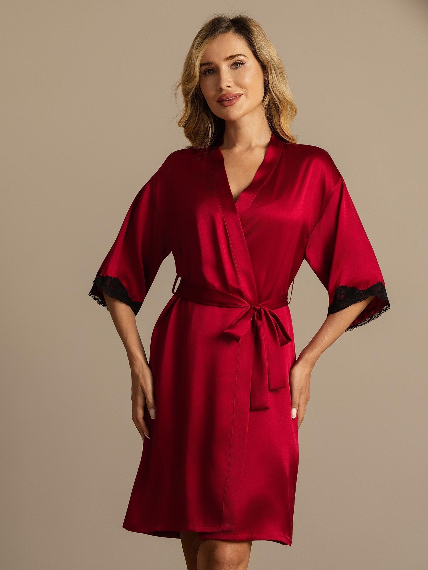 [Vino] SilkSilky-ES Seda Pura Womens Robe 001