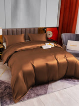 [Café] SilkSilky-ES 22Momme Seda Pura Bedding Set 003,