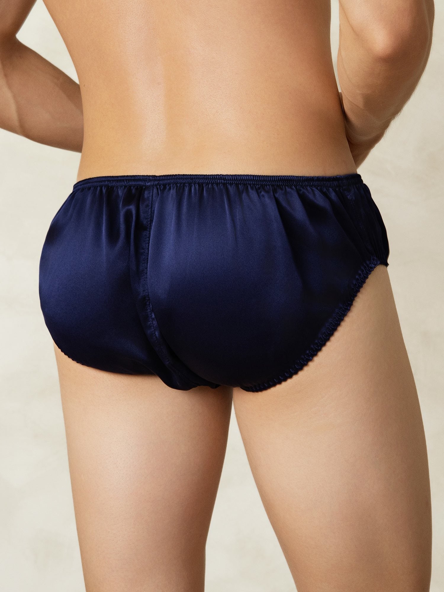 [AzulOscuro] SilkSilky-ES Seda Pura Mens Underwear 002