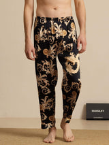 [Dragón Negro] SilkSilky-ES Mens Sleep Bottoms 002