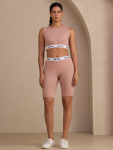 [Rosa] SilkSilky-ES Sleeveless Crew Neck Women's Outfit Sets 005