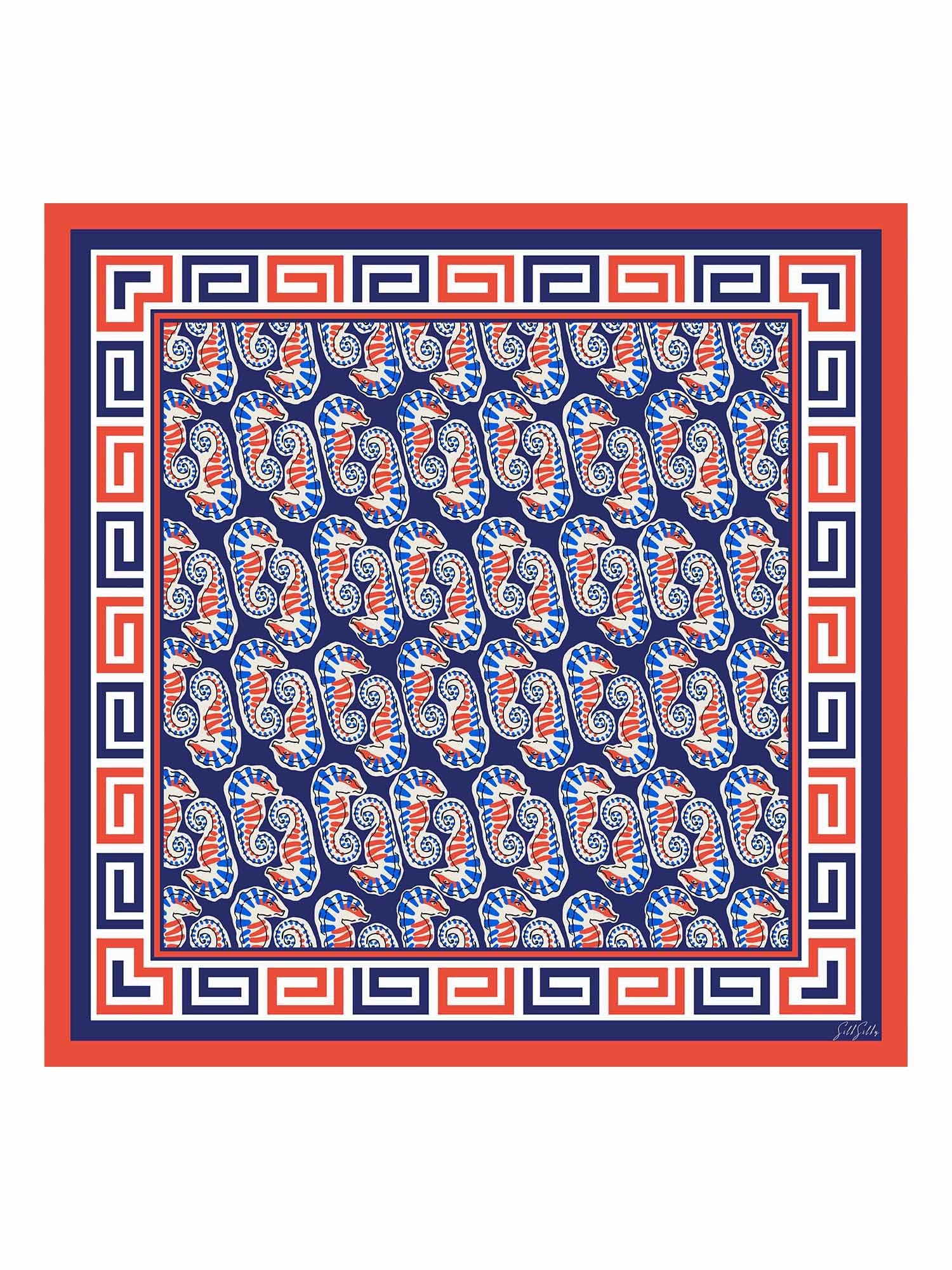 [Caballito de Mar Marino] SilkSilky-ES Scarf 001