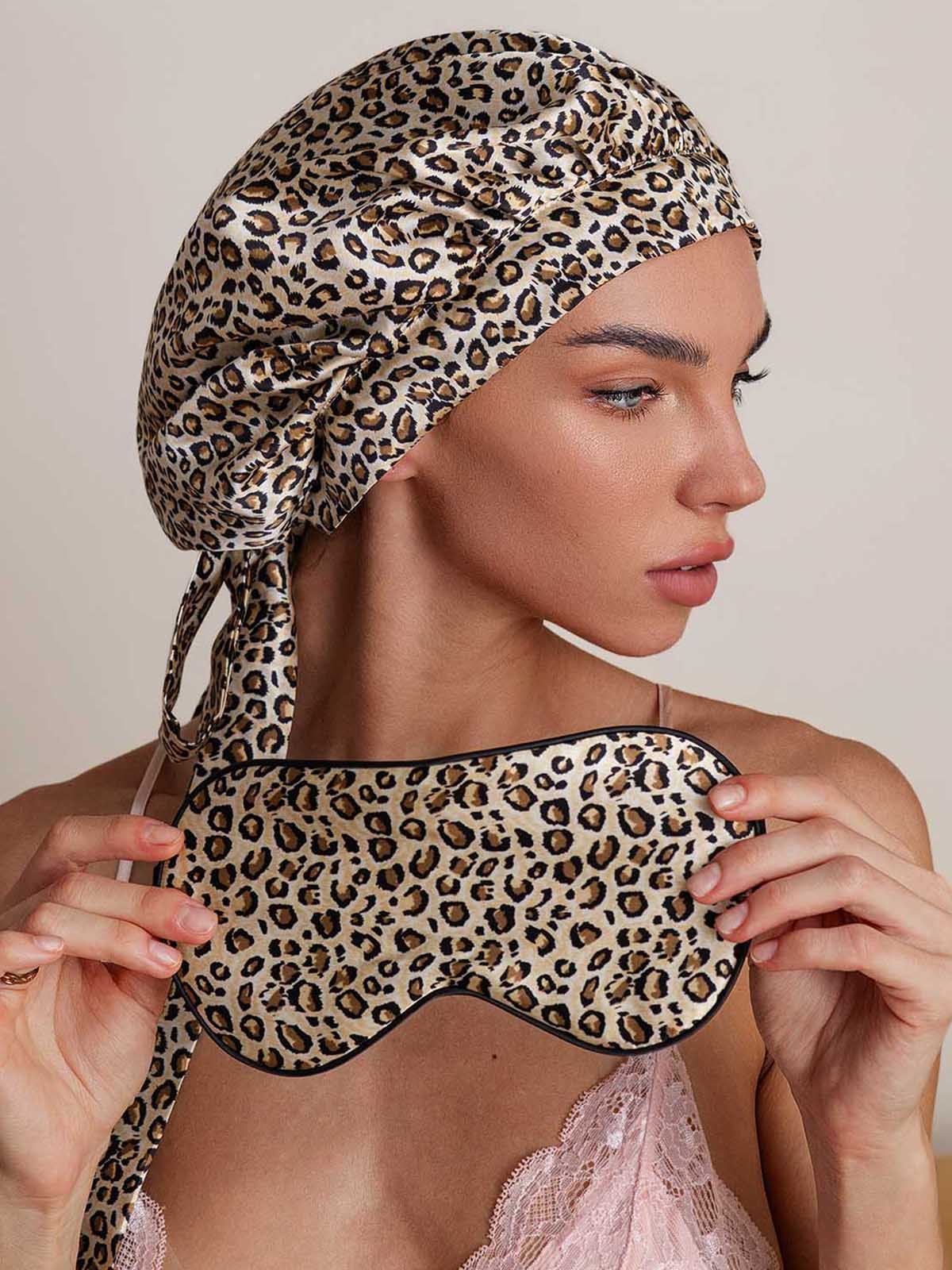 SilkSilky-ES Seda Pura Sleep Cap Leopardo 005