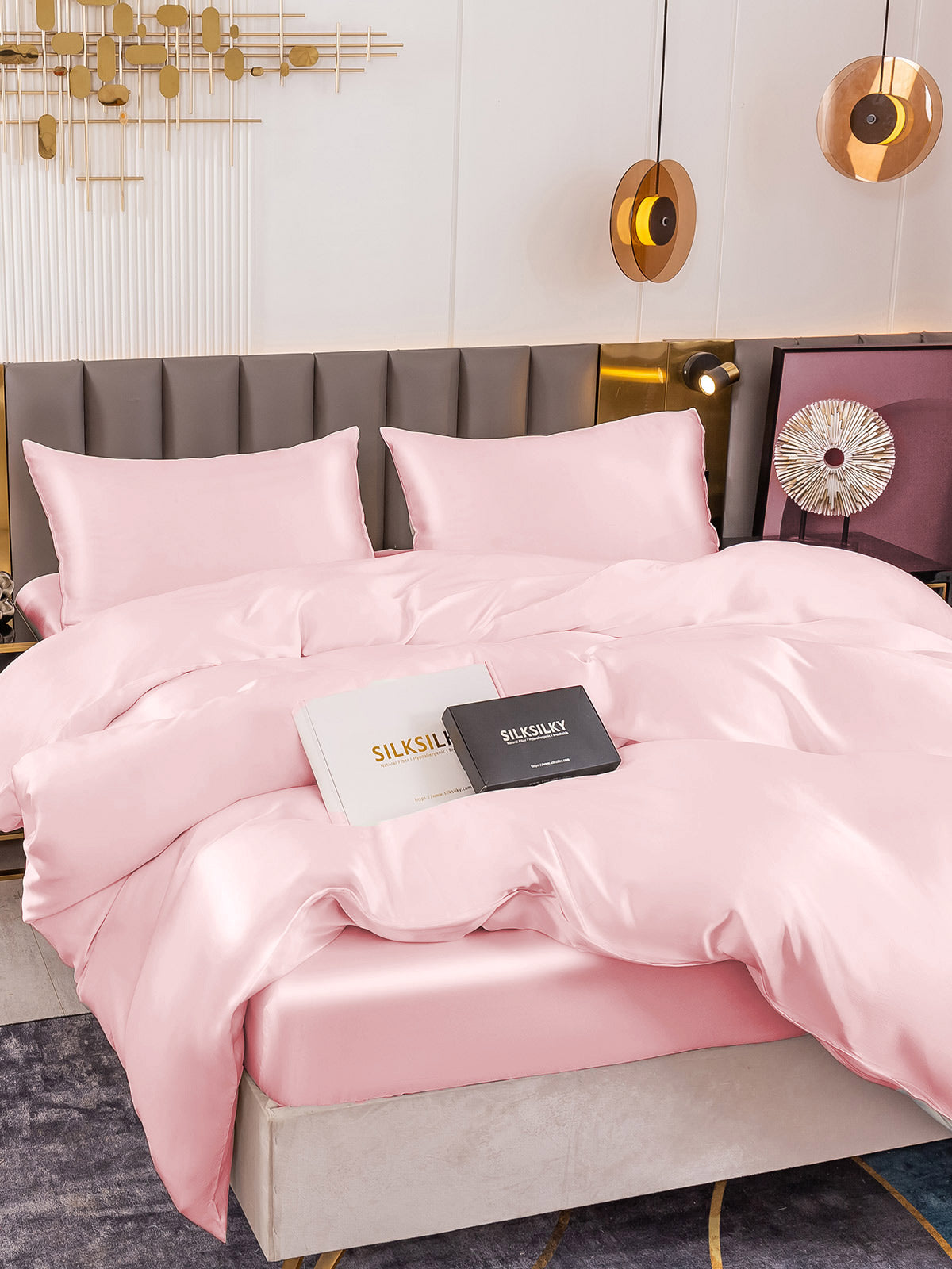 [Rosa] SilkSilky-ES 19Momme Seda Pura Bedding Set 003