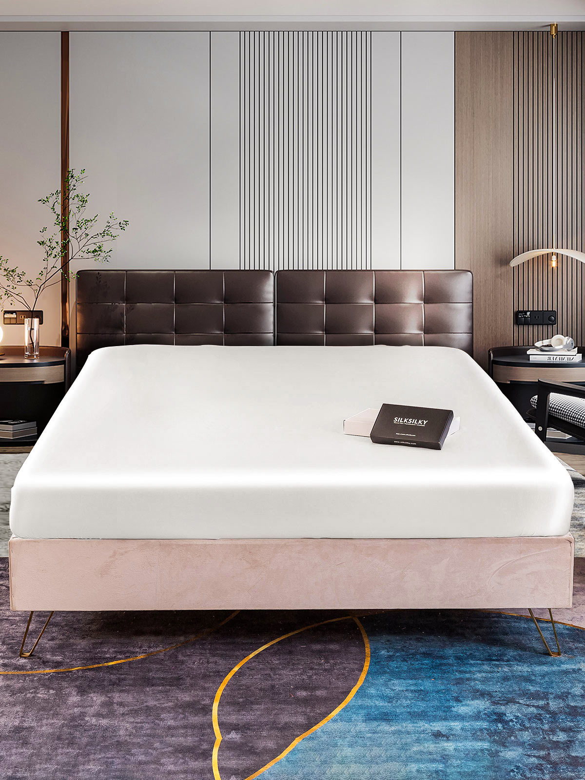 [Blanco] SilkSilky-ES 22Momme Seda Pura Sheet 001