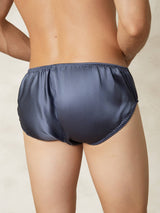 [AzulGrisáceo] SilkSilky-ES Seda Pura Mens Underwear 002