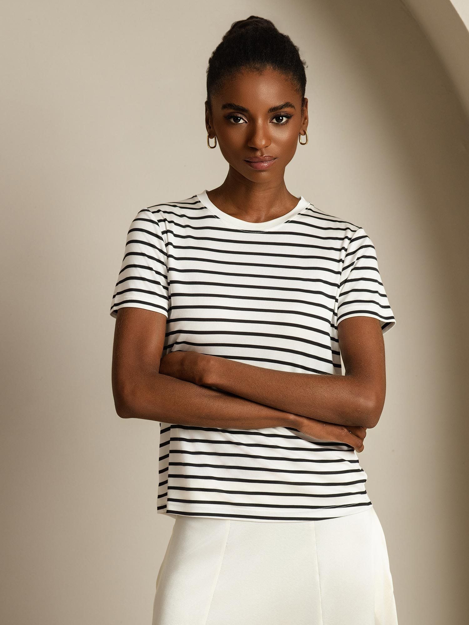 [RayaBlanca] SilkSilky-ES Seda Pura Womens T-Shirt 005