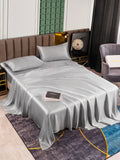 SilkSilky ES 25Momme Seda Pura Bedding Set Plata 002