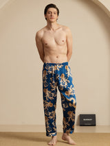 [Dragón Navy] SilkSilky-ES Mens Sleep Bottoms 005