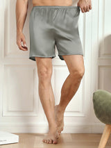 [Verde Grisáceo] SilkSilky-ES Mens Sleep Bottoms 001
