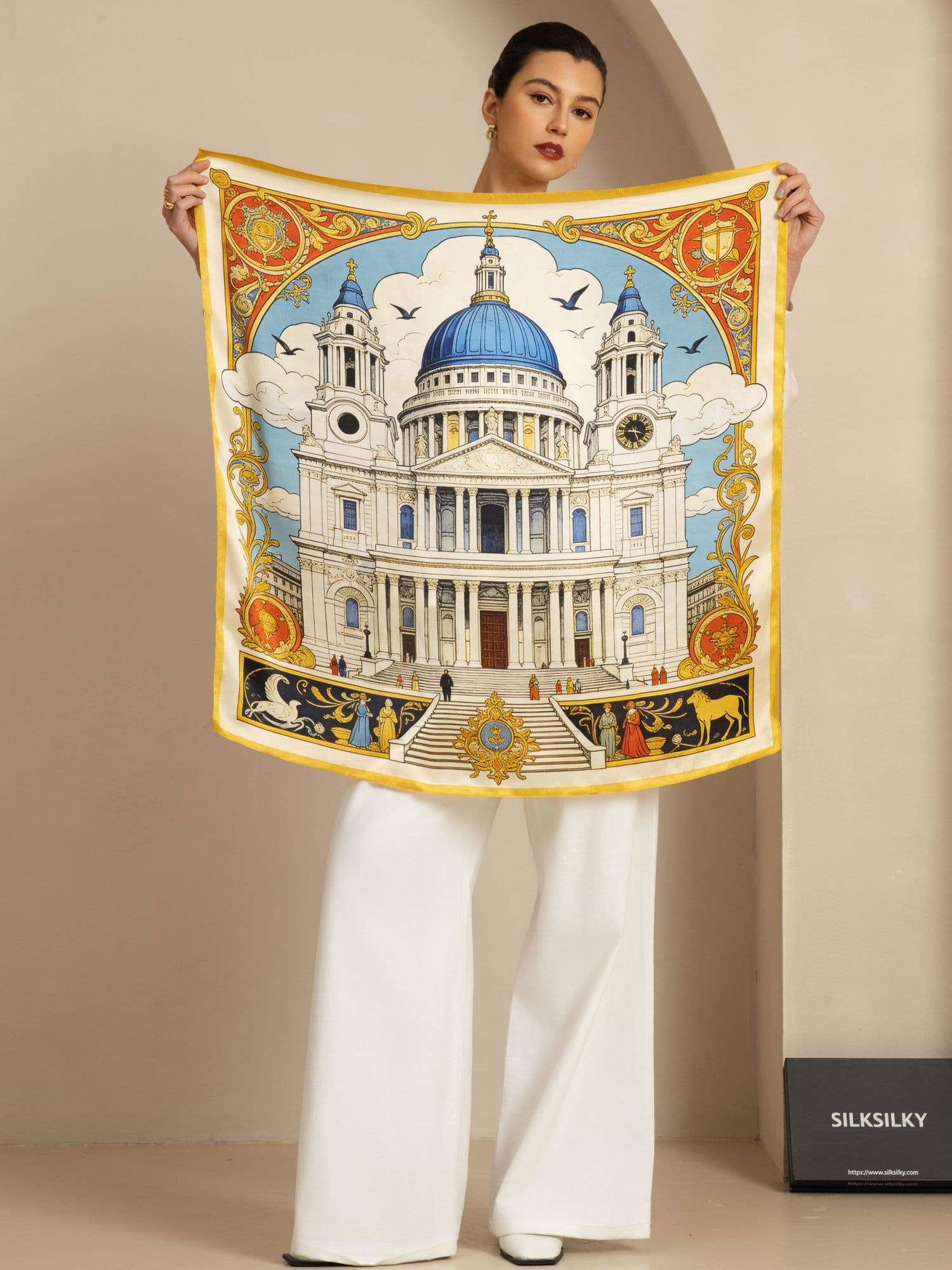 [P107] SilkSilky-ES Pure Silk Scarf 002