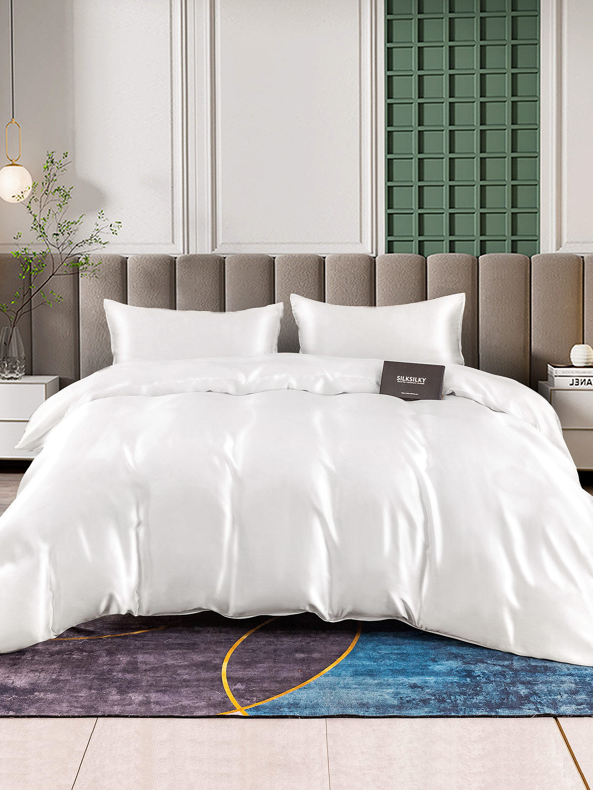 [Blanco] SilkSilky-ES 25Momme Seda Pura Bedding Set 002
